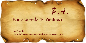 Paszternák Andrea névjegykártya