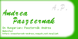 andrea paszternak business card